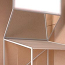 Panel stand with mirror